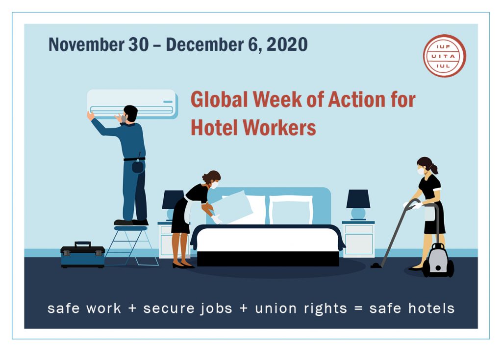 Featured image for - 2020 Global Week of Action for Hotel Workers