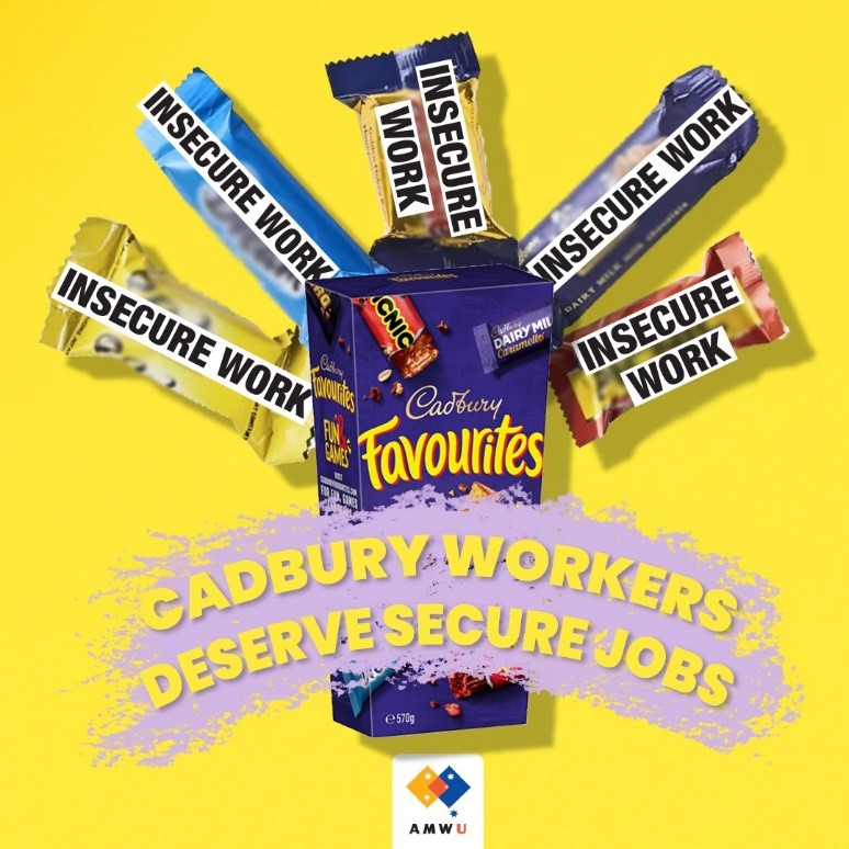 Featured image for - AMWU Cadbury members strike at Mondelēz Australia