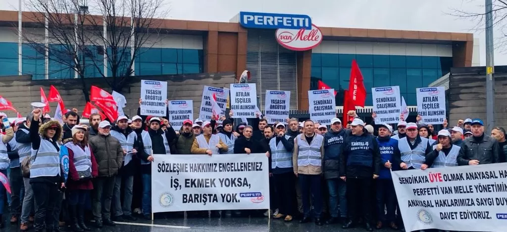 Utvald bild för - Türkiye: Perfetti van Melle, respektera fackliga rättigheter nu!